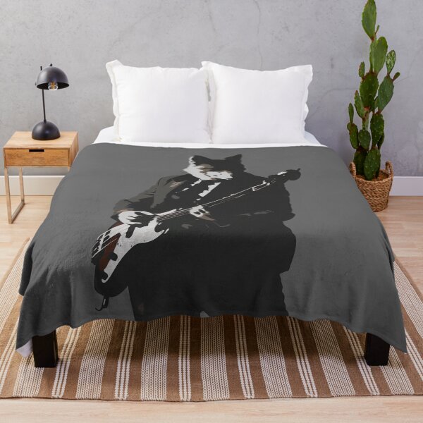 Item preview, Midnight Jam Fox Bass Guitar Posterized print collection designed and sold by ThePurpleMelon.