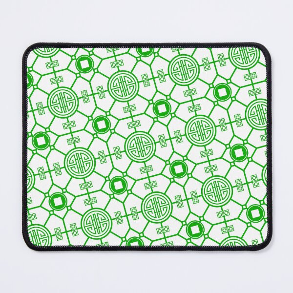 Item preview, Green Chinese Lu Prosperity PaKua White Ordered Compositions designed and sold by Alchemy-A-La-G.