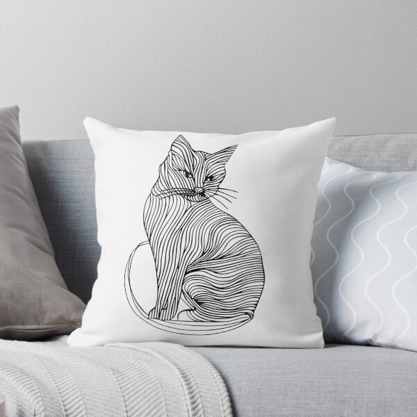 Item preview, Lines art animal cat #cat designed and sold by JBJart.