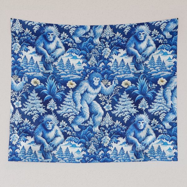 Item preview, Bigfoot Toile - Ironic 1700s Cryptozoology designed and sold by bearslover.