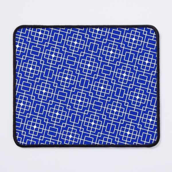 Item preview, White Chinese Geometric Pattern Squares Blue Ordered Compositions designed and sold by Alchemy-A-La-G.