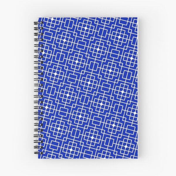 Item preview, White Chinese Geometric Pattern Squares Blue Ordered Compositions designed and sold by Alchemy-A-La-G.