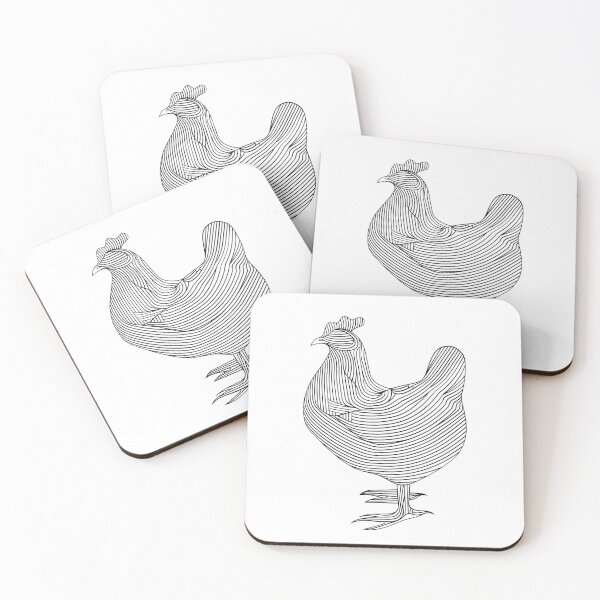 Item preview, Lines art animal chicken #chicken designed and sold by JBJart.
