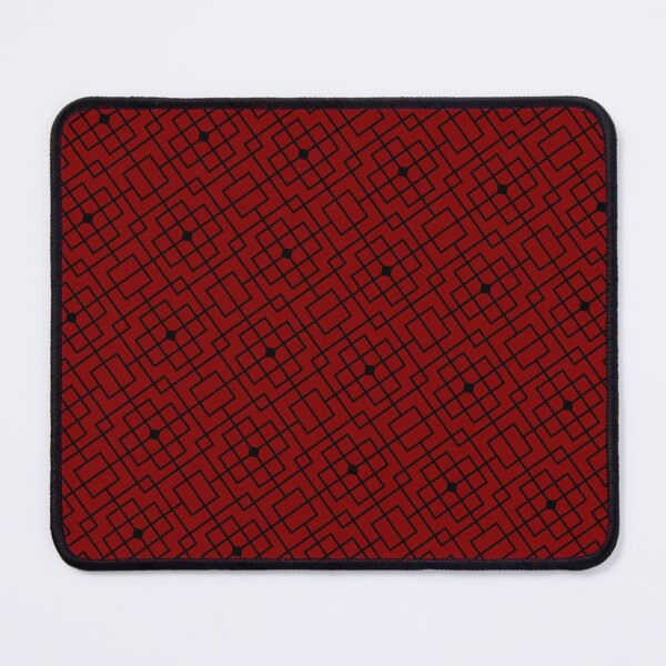 Item preview, Black Chinese Geometric Pattern Squares Maroon Ordered Compositions designed and sold by Alchemy-A-La-G.