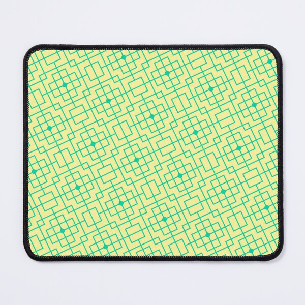 Item preview, Teal Chinese Geometric Pattern Squares Yellow Ordered Compositions designed and sold by Alchemy-A-La-G.