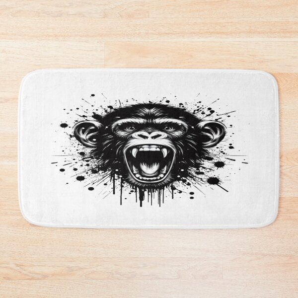 Item preview, Monkey Head Black Inkblot Design designed and sold by danny-Dsign.