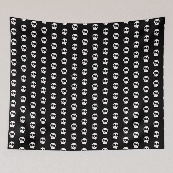 Item preview, skull and flowers designed and sold by artANDjokes.