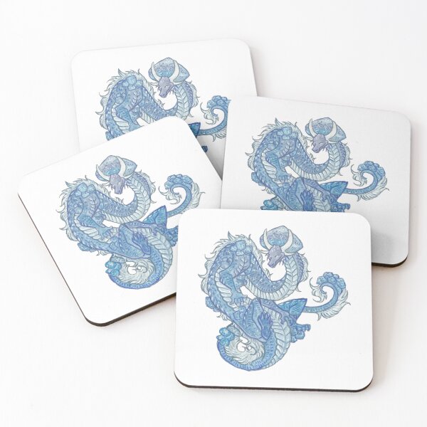 Item preview, Blue mushroom dragon designed and sold by kryuktheartisan.