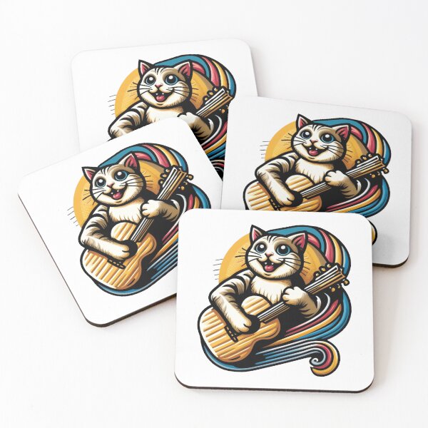 Item preview, Melodic Meows - Strumming Sensation designed and sold by RetroPop23.