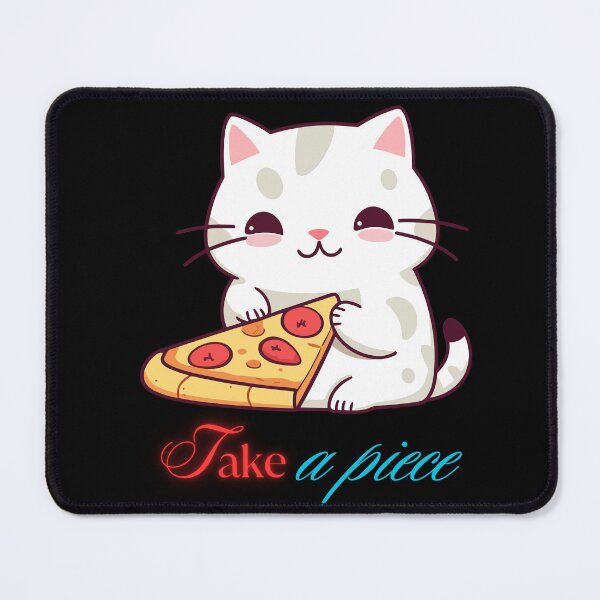 Item preview, Cute cat eating pizza designed and sold by mando24895.