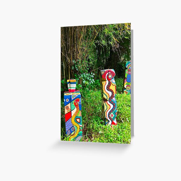Colourful Garden Art Greeting Card
