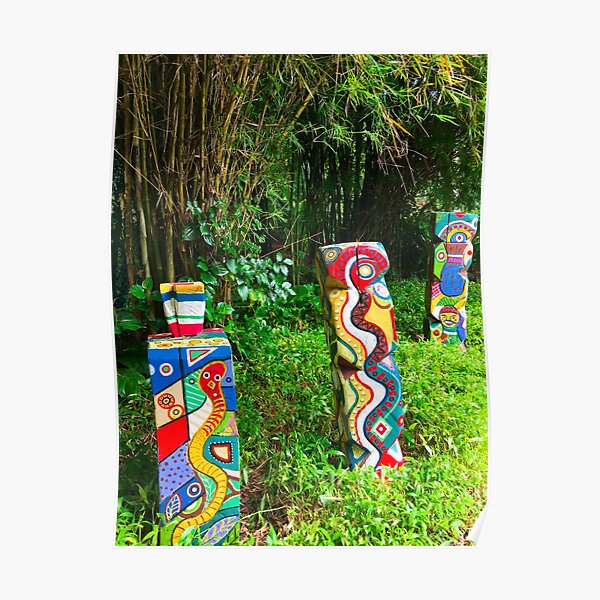 Colourful Garden Art Poster