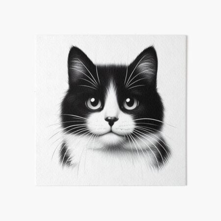 Item preview, Black and white cat designed and sold by Marek-Marecky.