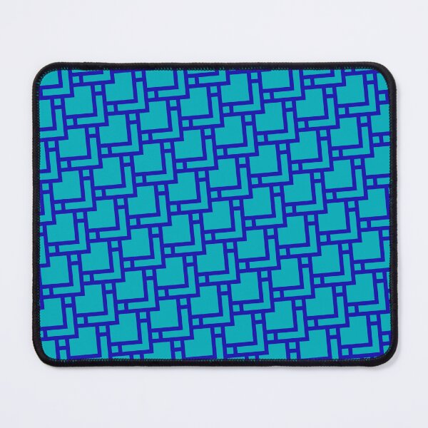 Item preview, Blue Diamonds & Squares Layered Tiles Teal Ordered Compositions designed and sold by Alchemy-A-La-G.