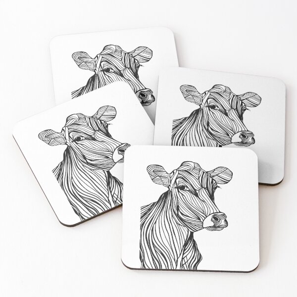 Item preview, Lines art animal cow #cow designed and sold by JBJart.