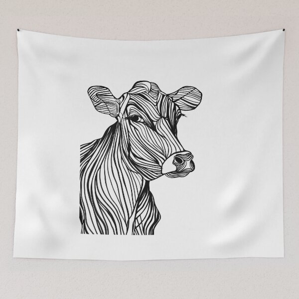 Item preview, Lines art animal cow #cow designed and sold by JBJart.