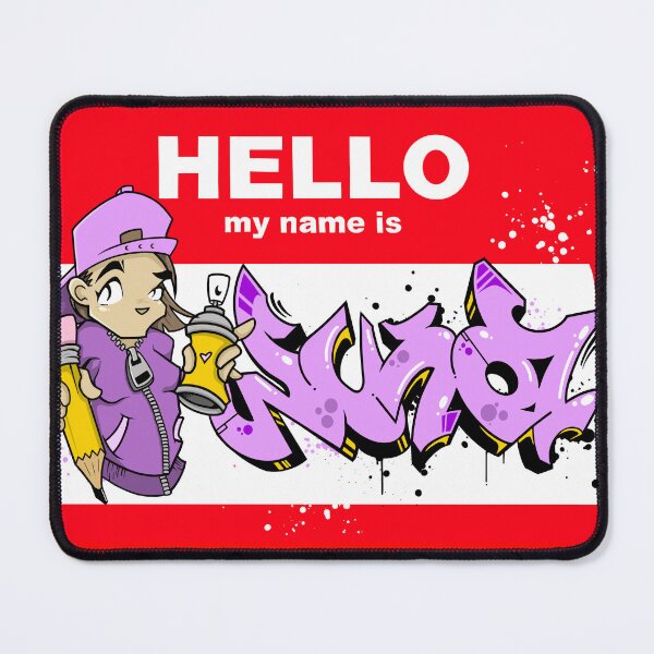 Item preview, Sticker Hello my name Wuna _ Graffiti designed and sold by Wounyz.