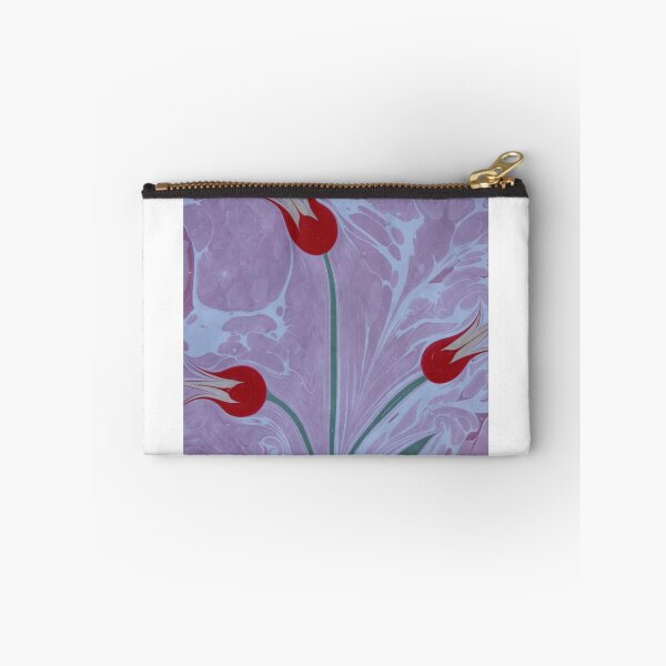 Item preview, Abstract Vintage Marbled Red Ebru Flowers designed and sold by T Artist.