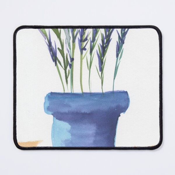 Item preview, Lavender plant in a blue pot designed and sold by SunnyAunt.