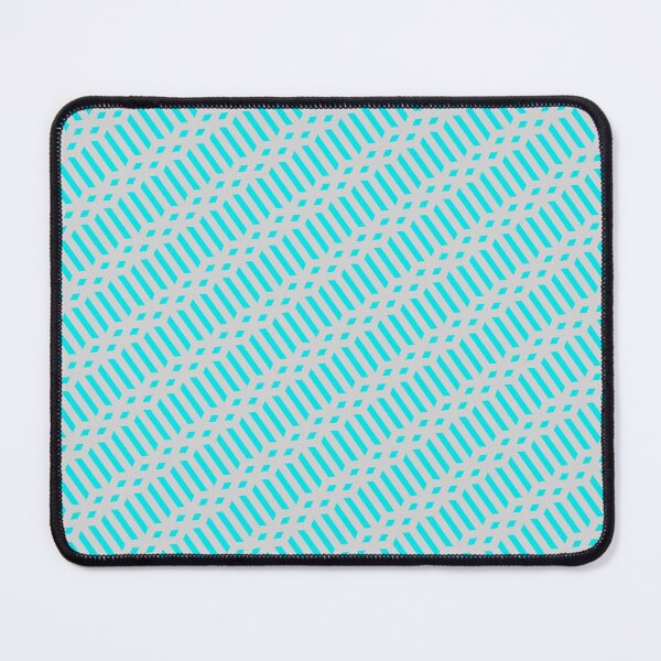 Item preview, Teal Diamonds & Striped Hatch Lines Grey Ordered Compositions designed and sold by Alchemy-A-La-G.