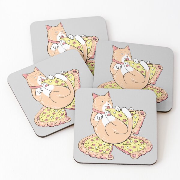 Item preview, funny cat eating pizza designed and sold by mando24895.