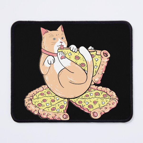 Item preview, funny cat eating pizza designed and sold by mando24895.