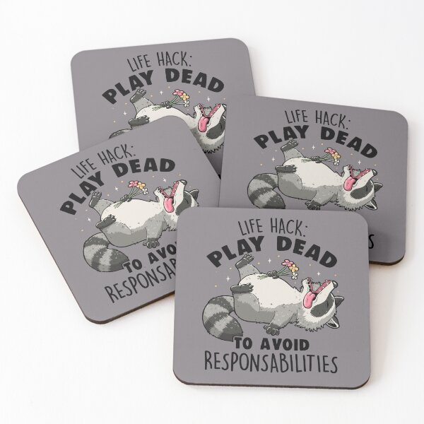 Item preview, Play Dead - Cute Sarcasm Raccoon Funny Gift designed and sold by koalateess.