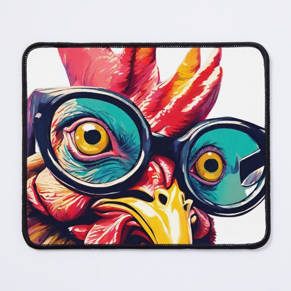 Item preview, Pop Eye Chicken- Pop Art Clipart Whimsical Drawing of A Bug Eyed Rooster designed and sold by Wolvescreate.