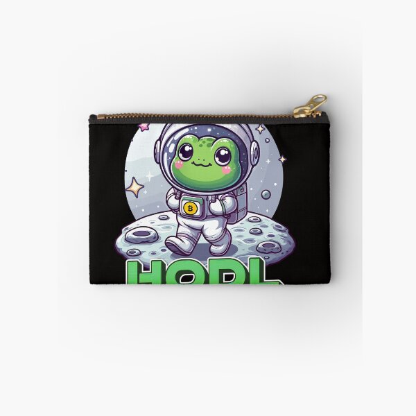 Item preview, a cute frog astronaut walking on the moon designed and sold by CryptoFunMerch.