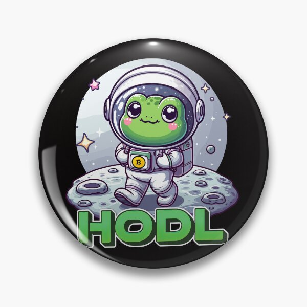 Item preview, a cute frog astronaut walking on the moon designed and sold by CryptoFunMerch.