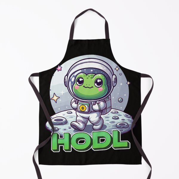 Item preview, a cute frog astronaut walking on the moon designed and sold by CryptoFunMerch.