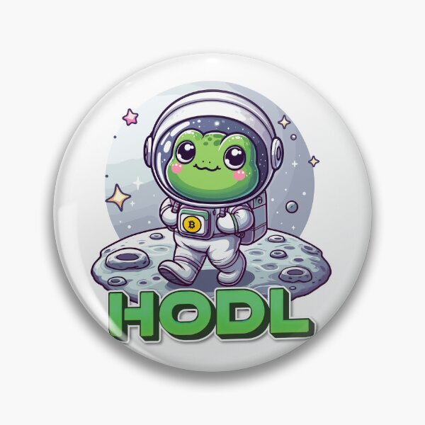 Item preview, a cute frog astronaut walking on the moon designed and sold by CryptoFunMerch.