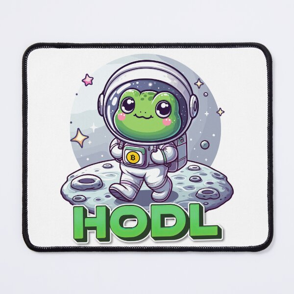 Item preview, a cute frog astronaut walking on the moon designed and sold by CryptoFunMerch.