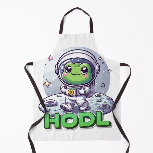 Item preview, a cute frog astronaut walking on the moon designed and sold by CryptoFunMerch.
