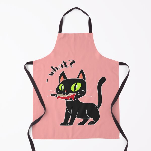 Item preview, cat with knife funny say what designed and sold by mando24895.