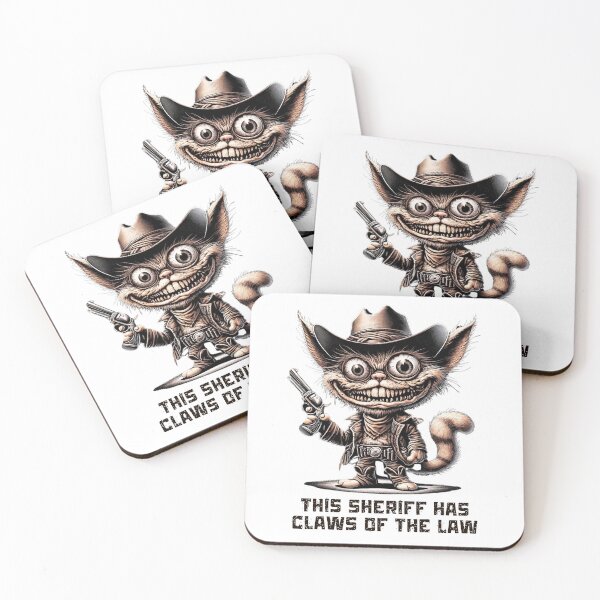 Item preview, Claws of the Law - Western Sheriff Cat designed and sold by MatPigeon.