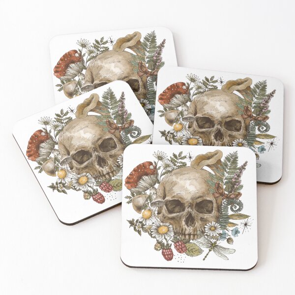 Item preview, Floral Skull designed and sold by ALKIMKIZILKAYA.