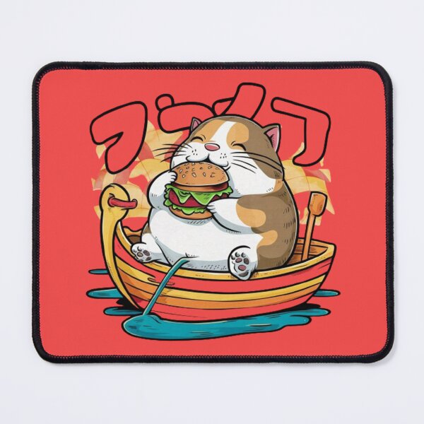 Item preview, cute pet eating burger on boat designed and sold by Loviness.