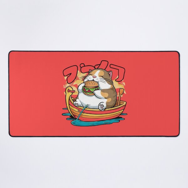 Item preview, cute pet eating burger on boat designed and sold by Loviness.