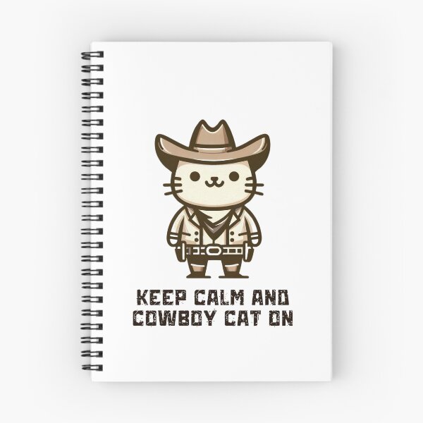 Item preview, Keep Calm and Cowboy Cat On - Western Cat designed and sold by MatPigeon.