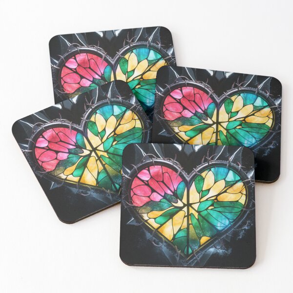 Item preview, Darkness Stained Glass Heart designed and sold by HowMonkeyShop.