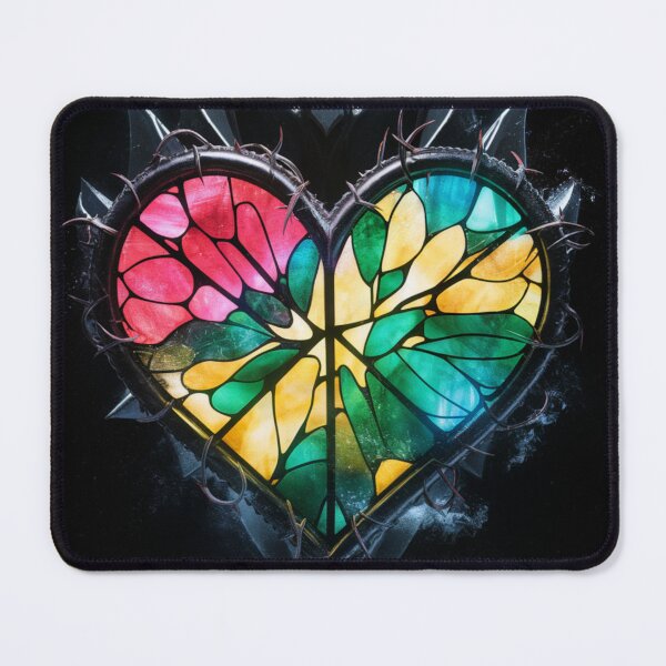 Item preview, Darkness Stained Glass Heart designed and sold by HowMonkeyShop.