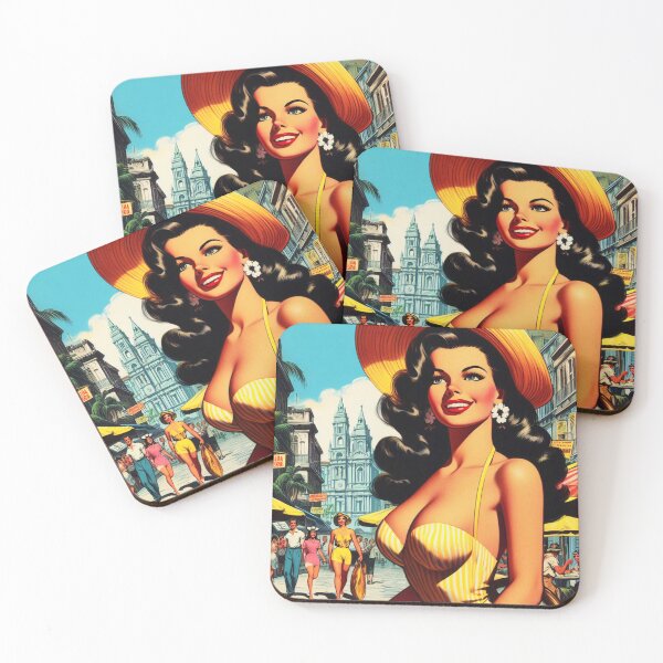 Item preview, Vintage Pin-up Painting designed and sold by PulpVintage.