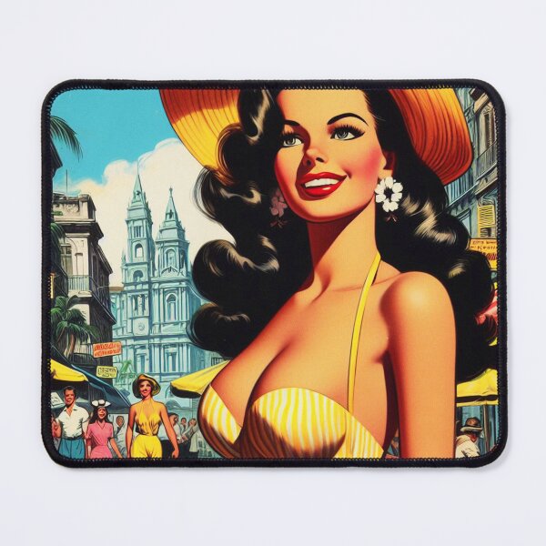 Item preview, Vintage Pin-up Painting designed and sold by PulpVintage.