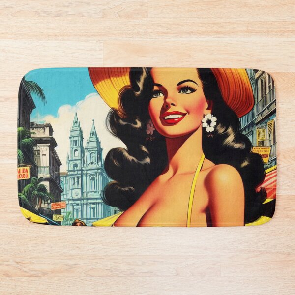 Item preview, Vintage Pin-up Painting designed and sold by PulpVintage.