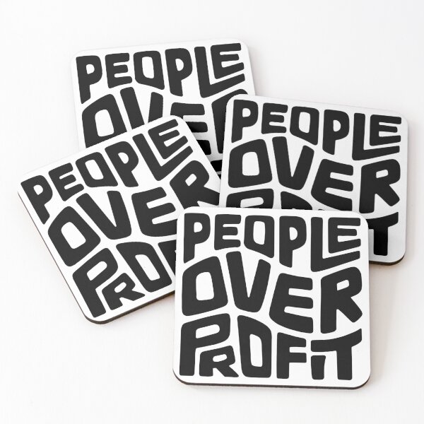 Item preview, People Over Profit Word Art designed and sold by Unhinged Heather.