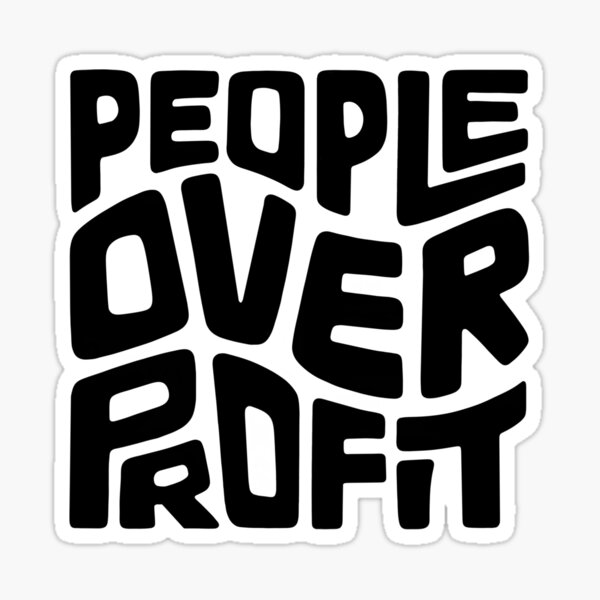 Item preview, People Over Profit Word Art designed and sold by Unhinged Heather.