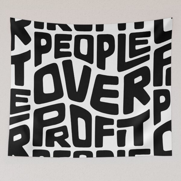 Item preview, People Over Profit Word Art designed and sold by Unhinged Heather.