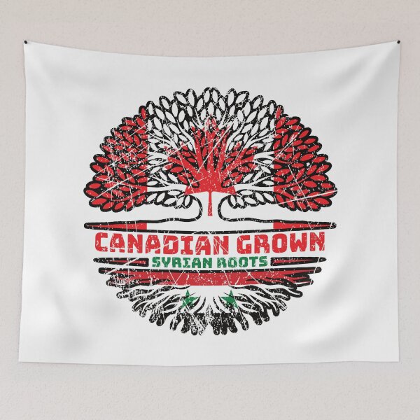 Item preview, Syria Syrian Canadian Canada Tree Roots Flag designed and sold by FlagX.