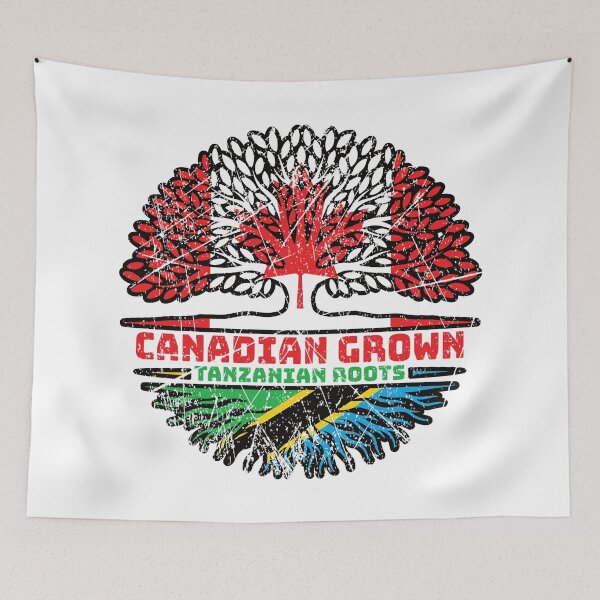 Item preview, Tanzania Tanzanian Canadian Canada Tree Roots Flag designed and sold by FlagX.